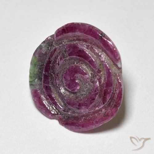 Rubi-Zoisite Medium Dark-Purple Natural 9.01ct, Flor cortada, Opaco