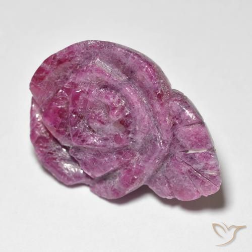 Rubi-Zoisite Medium Dark-Purple Natural 32.56ct, Flor cortada, Opaco