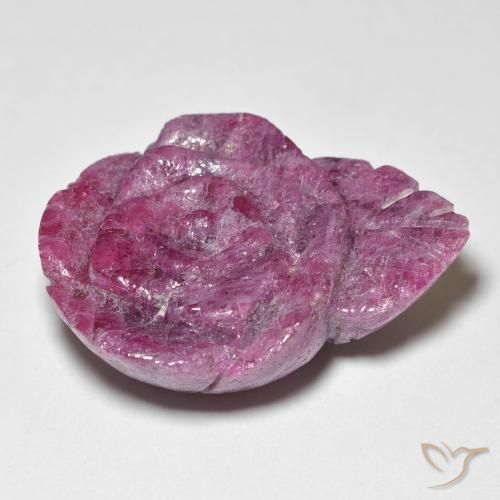 Rubi-Zoisite Medium Dark-Purple Natural 32.56ct, Flor cortada, Opaco