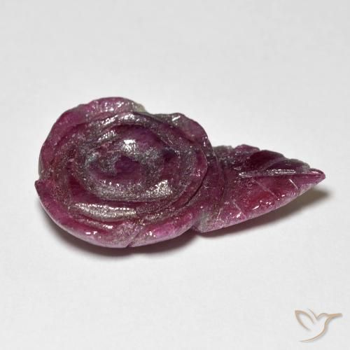 Rubi-Zoisite roxo avermelhado Natural 11.67ct, Flor cortada, Opaco