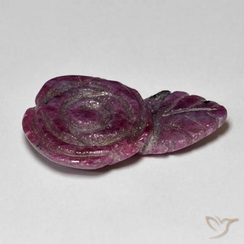 Rubi-Zoisite Roxo escuro Natural 12.01ct, Flor cortada, Opaco