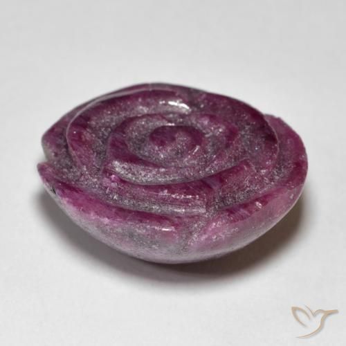 Rubi-Zoisite Medium Dark-Purple Natural 24.97ct, Flor cortada, Opaco