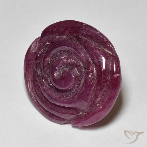 Rubi-Zoisite Roxo escuro Natural 18.48ct, Flor cortada, Opaco