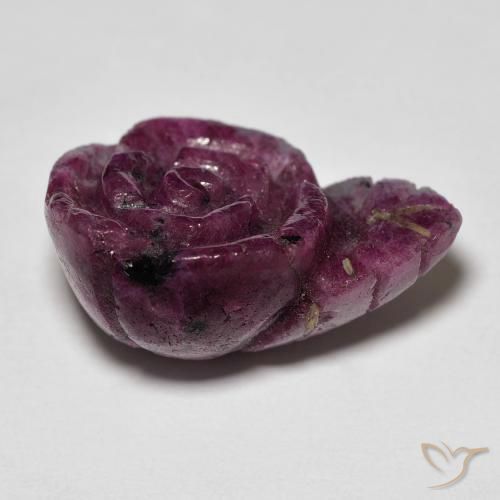 Rubi-Zoisite Vermelho escuro Natural 20.09ct, Flor cortada, Opaco