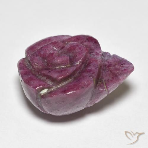 Rubi-Zoisite Medium Dark-Purple Natural 16.73ct, Flor cortada, Opaco
