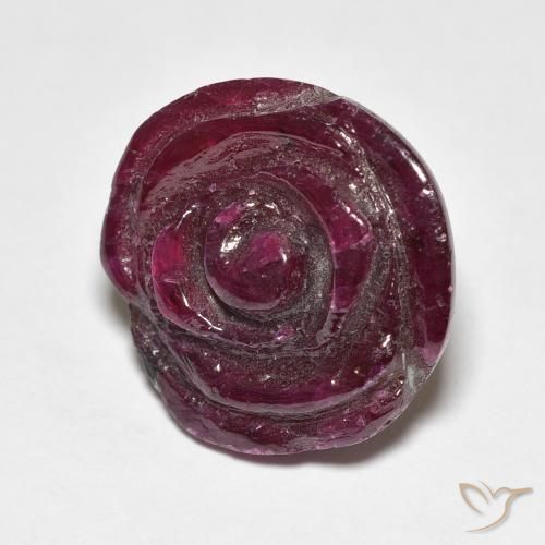 Rubi-Zoisite Medium Dark-Purple Natural 16.77ct, Flor cortada, Opaco