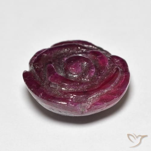 Rubi-Zoisite Medium Dark-Purple Natural 16.77ct, Flor cortada, Opaco