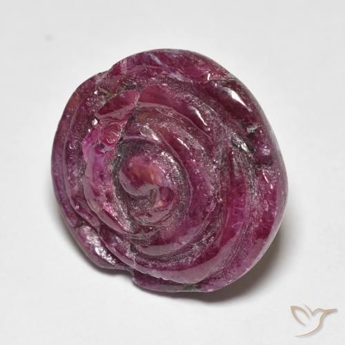 Rubi-Zoisite Medium Dark-Purple Natural 23.98ct, Flor cortada, Opaco