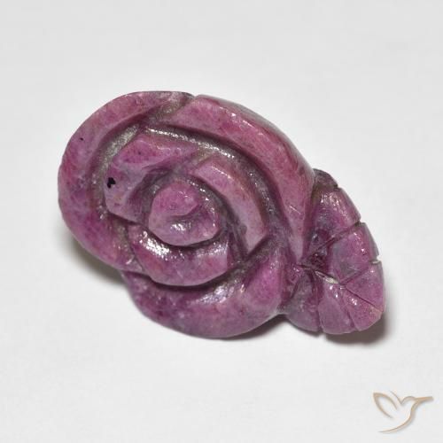 Rubi-Zoisite roxo avermelhado Natural 12.79ct, Flor cortada, Opaco