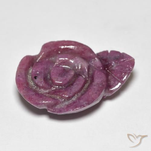 Rubi-Zoisite roxo avermelhado Natural 12.79ct, Flor cortada, Opaco