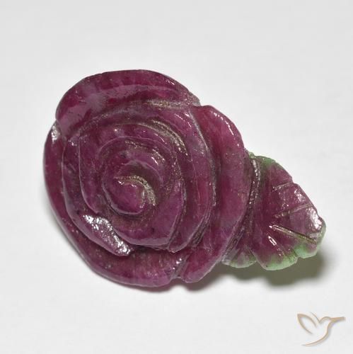 Rubi-Zoisite Multicolorido Natural 16.95ct, Flor cortada, Opaco
