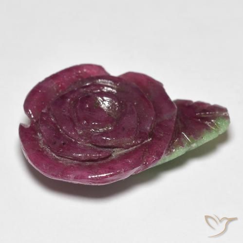 Rubi-Zoisite Multicolorido Natural 16.95ct, Flor cortada, Opaco