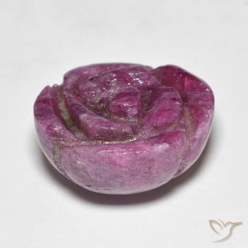Rubi-Zoisite Medium Dark-Purple Natural 16.66ct, Flor cortada, Opaco