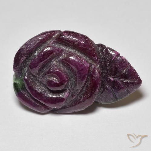 18.51ct Natural Multicolorido Rubi-Zoisite, Flor cortada, Opaco