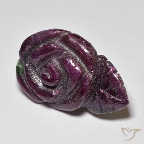 Rubi-Zoisite Multicolorido Natural 18.51ct, Flor cortada, Opaco
