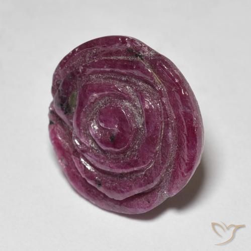 Rubi-Zoisite roxo avermelhado Natural 12.14ct, Flor cortada, Opaco