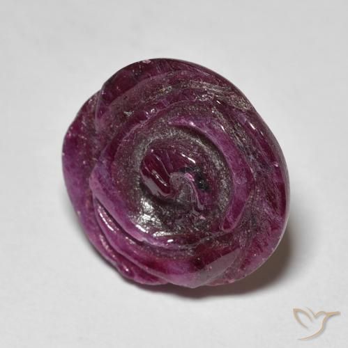Rubi-Zoisite Medium Dark-Purple Natural 10.16ct, Flor cortada, Opaco