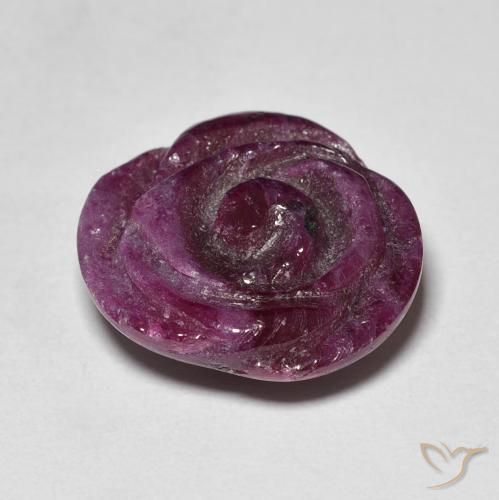 Rubi-Zoisite Medium Dark-Purple Natural 10.16ct, Flor cortada, Opaco