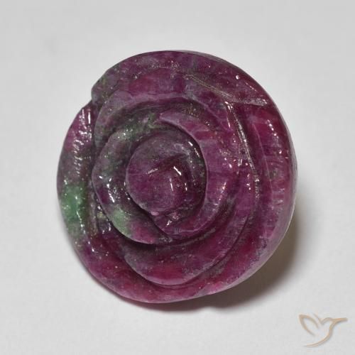 Rubi-Zoisite Multicolorido Natural 19.70ct, Flor cortada, Opaco