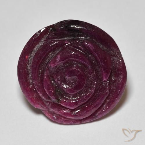 20.61ct Natural framboesa vermelha Rubi-Zoisite, Flor cortada, Opaco