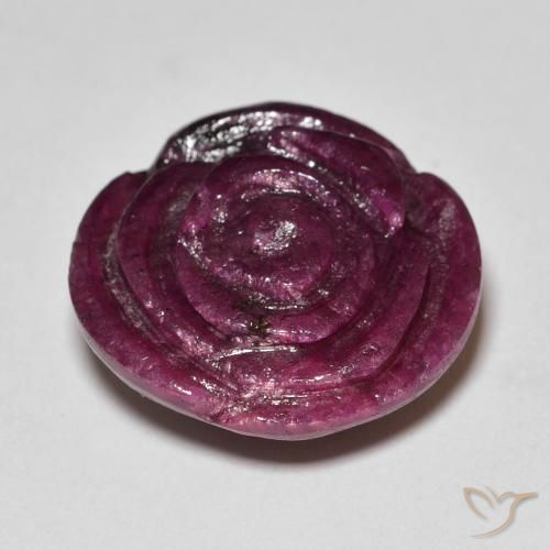 Rubi-Zoisite framboesa vermelha Natural 20.61ct, Flor cortada, Opaco