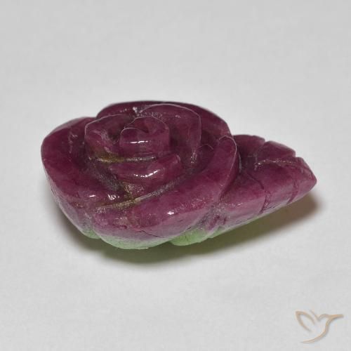 Rubi-Zoisite Multicolorido Natural 13.85ct, Flor cortada, Opaco