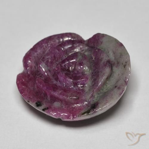 Rubi-Zoisite Multicolorido Natural 17.36ct, Flor cortada, Opaco