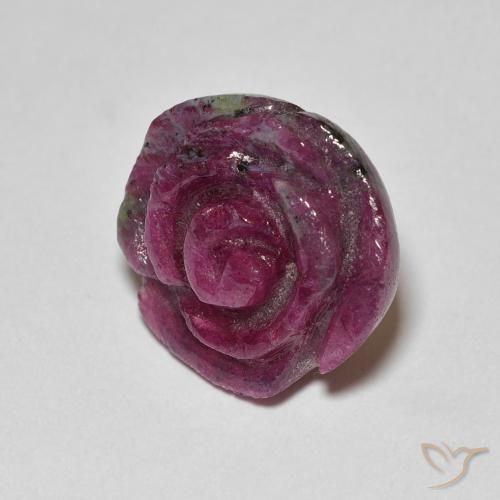 Rubi-Zoisite Multicolorido Natural 14.14ct, Flor cortada, Opaco