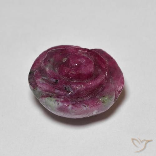 Rubi-Zoisite Multicolorido Natural 14.14ct, Flor cortada, Opaco