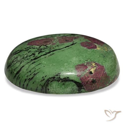 Rubi-zoisita multicolorido natural 1545,00ct, corte oval, opaco