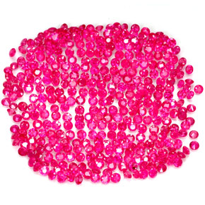 Pedras preciosas de rubi rosa natural de  ct, corte redondo, SI