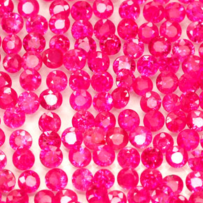 Pedras preciosas de rubi rosa natural de  ct, corte redondo, SI