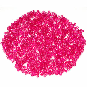Pedras preciosas de rubi rosa natural de  ct, corte redondo, SI