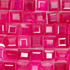 Pedras preciosas de rubi vermelho natural de  ct, quadrado, VS-SI
