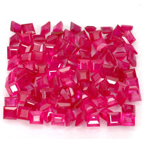 Pedras preciosas de rubi vermelho natural de  ct, quadrado, VS-SI