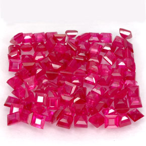 Pedras preciosas de rubi vermelho natural de  ct, quadrado, VS-SI