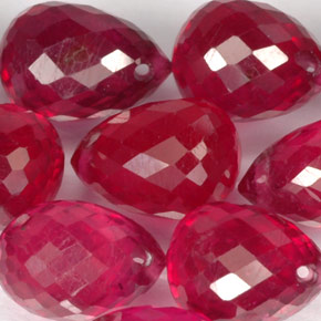 Pedras preciosas de rubi vermelho natural de  ct, briolete, VS-SI