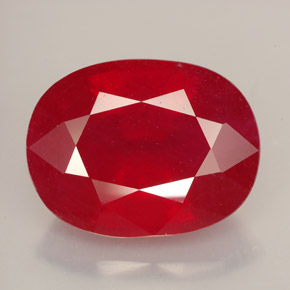 Rubi vermelho natural 14,27ct, corte oval, VS-SI