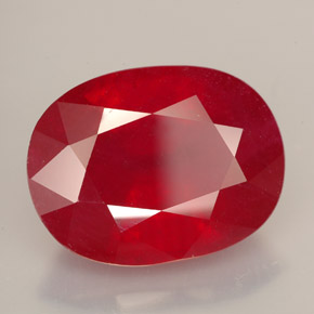 Rubi vermelho natural 14,27ct, corte oval, VS-SI