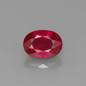 Rubi vermelho natural 1,38ct, corte oval, VS-SI