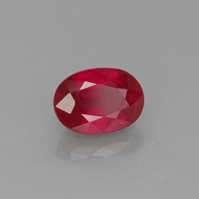 Rubi vermelho natural 1,38ct, corte oval, VS-SI
