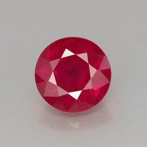 Rubi vermelho natural 2,07ct, corte redondo, VS-SI