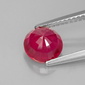 Rubi vermelho natural 1,85ct, corte redondo, VS-SI