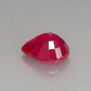 Rubi vermelho natural 1,60ct, formato de pêra, VS-SI
