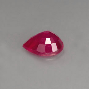 Rubi vermelho natural 1,61ct, formato de pêra, VS-SI