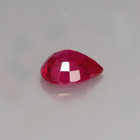 Rubi vermelho natural 1,31ct, formato de pêra, VS-SI
