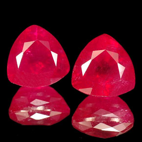 Pedras preciosas de rubi vermelho natural de  ct, trillion, VS-SI