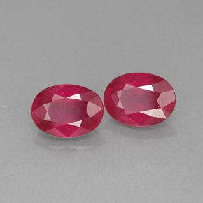Pedras preciosas de rubi vermelho natural de  ct, corte oval, VS-SI