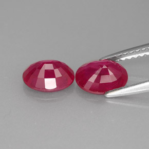 Pedras preciosas de rubi vermelho natural de  ct, corte oval, VS-SI