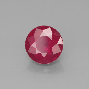 Rubi vermelho natural 1,87ct, corte redondo, VS-SI